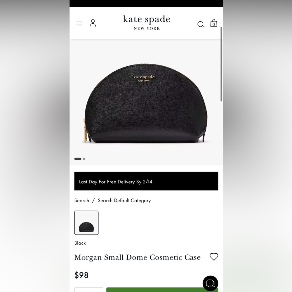 Kate Spade small dome cosmetic pouch